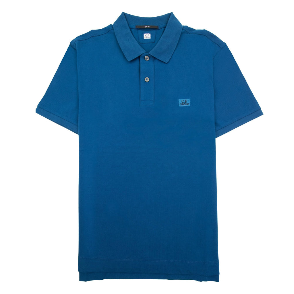 Cp Company Stretch Piquet Slim Polo Shirt Ink Blue 848