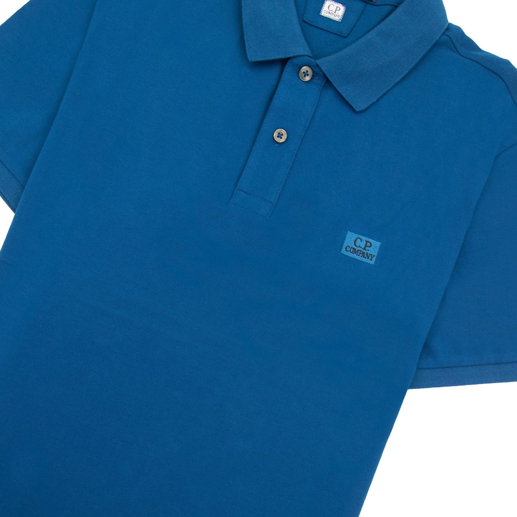 Cp Company Stretch Piquet Slim Polo Shirt Ink Blue 848