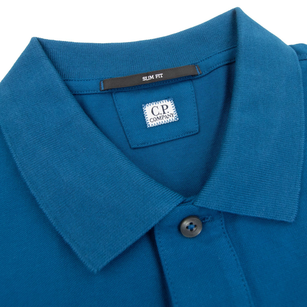 Cp Company Stretch Piquet Slim Polo Shirt Ink Blue 848