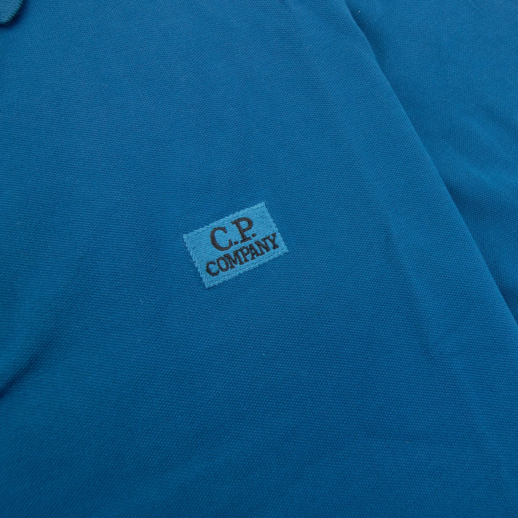 Cp Company Stretch Piquet Slim Polo Shirt Ink Blue 848