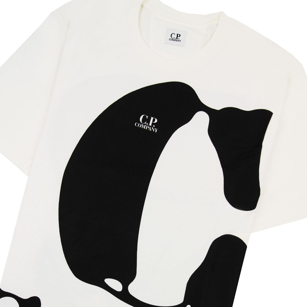 Cp Company 30/1 Relax Logo T Shirt White 103