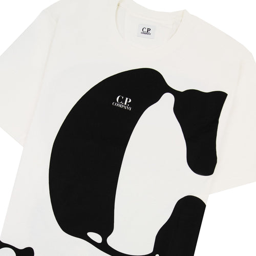 Cp Company 30/1 Relax Logo T Shirt White 103
