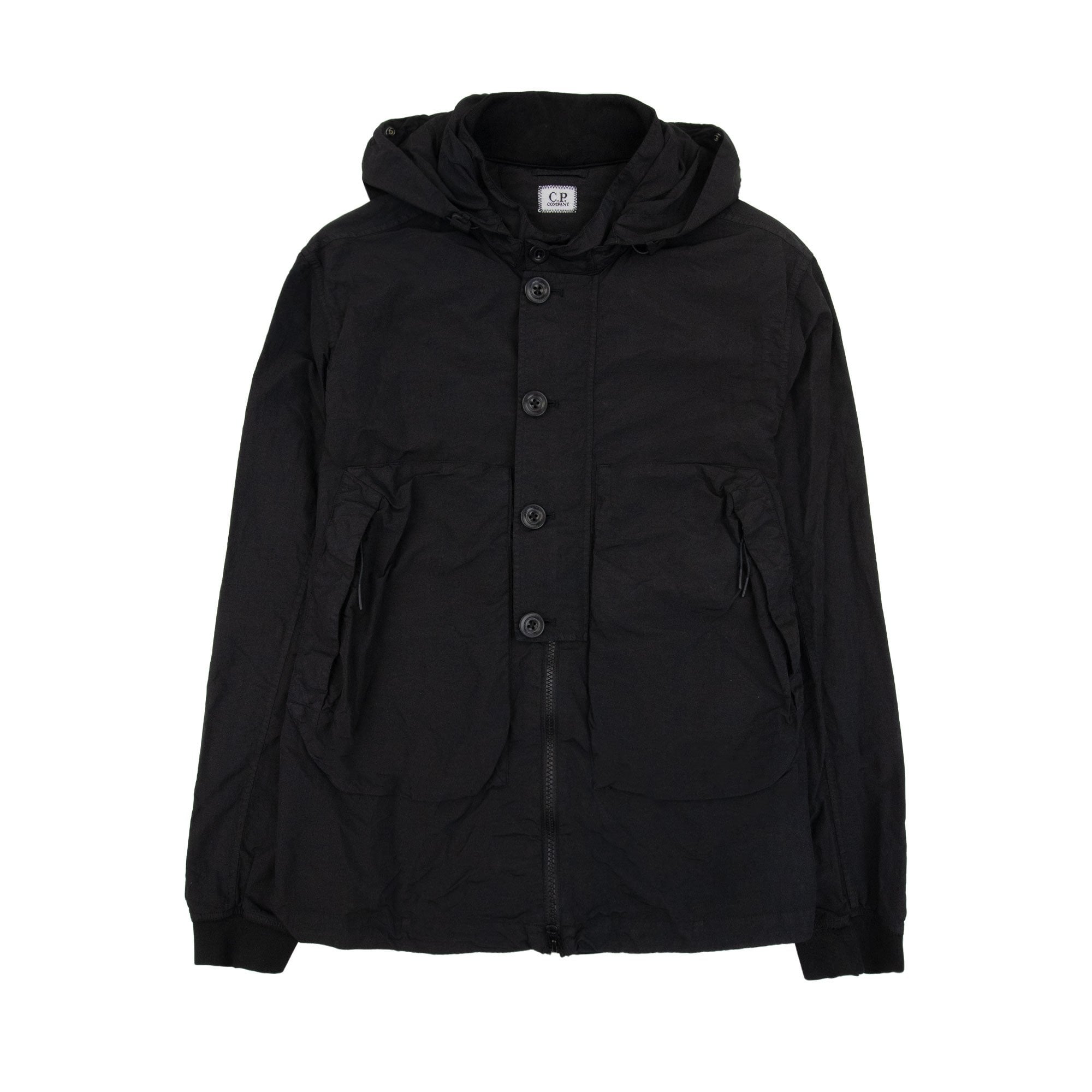 Cp Company Flatt Nylon Goggle Overshirt Black 999