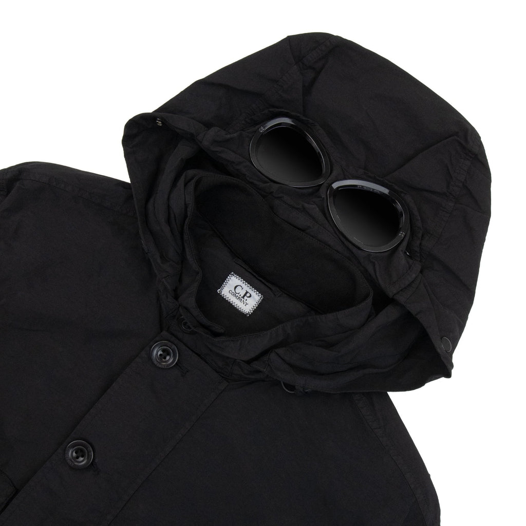 Cp Company Flatt Nylon Goggle Overshirt Black 999
