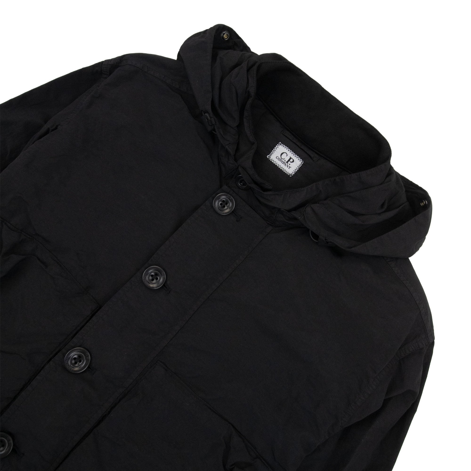 Cp Company Flatt Nylon Goggle Overshirt Black 999