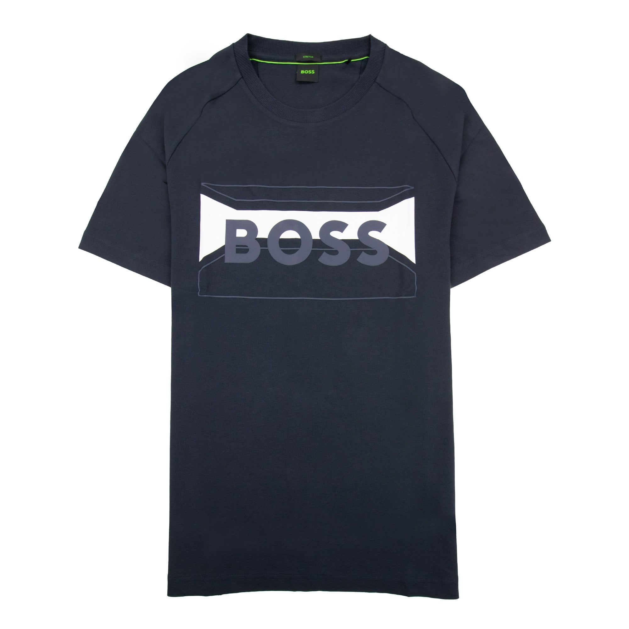 Hugo Boss Tee 2 Artwork Logo T Shirt Navy 402