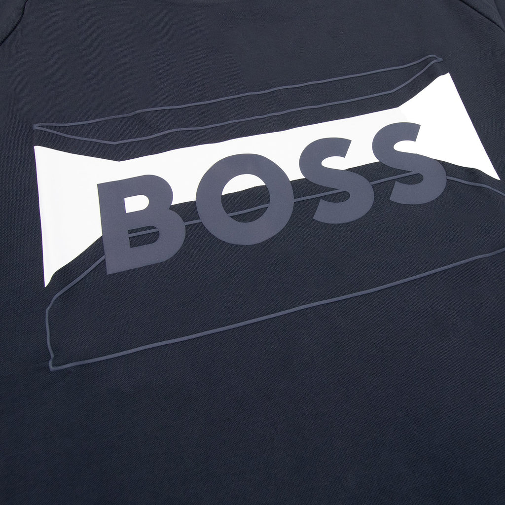 Hugo Boss Tee 2 Artwork Logo T Shirt Navy 402