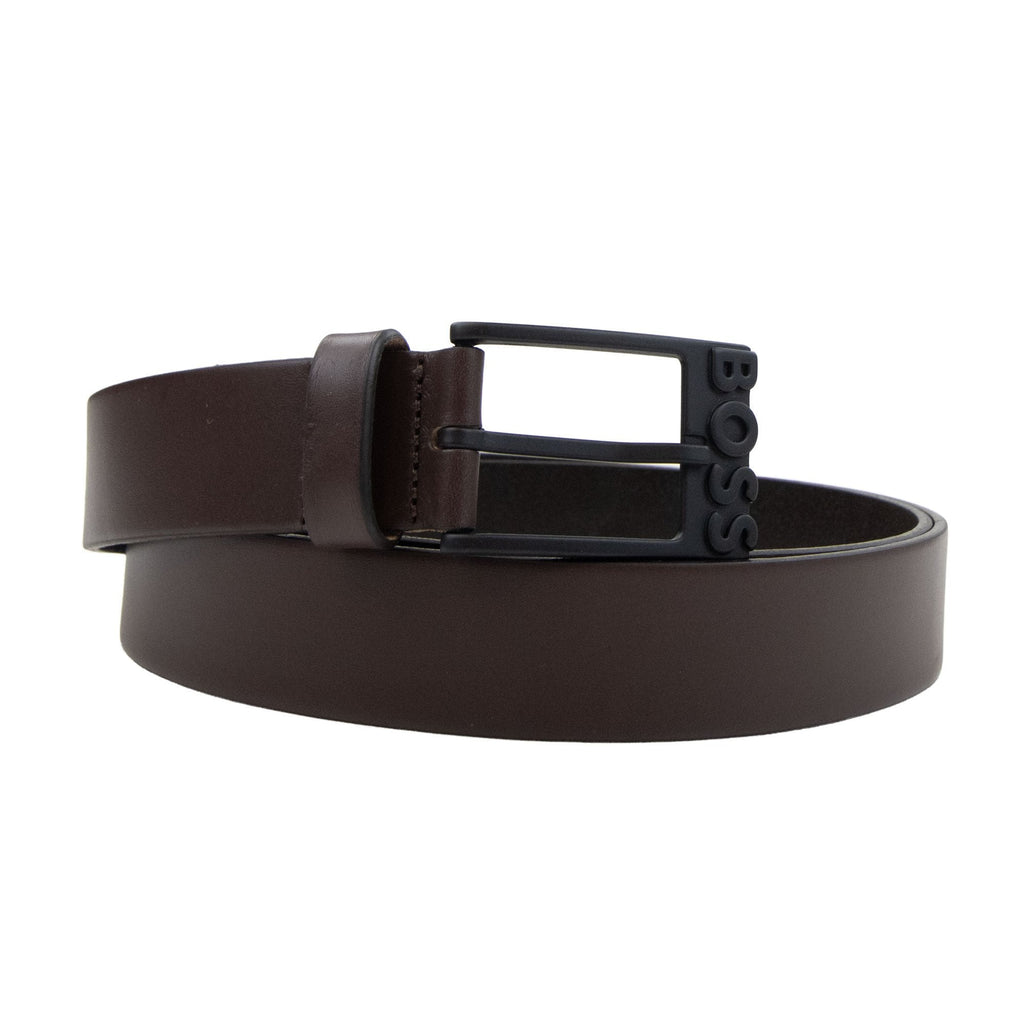 Hugo Boss Simo R Leather Belt Dark Brown 202