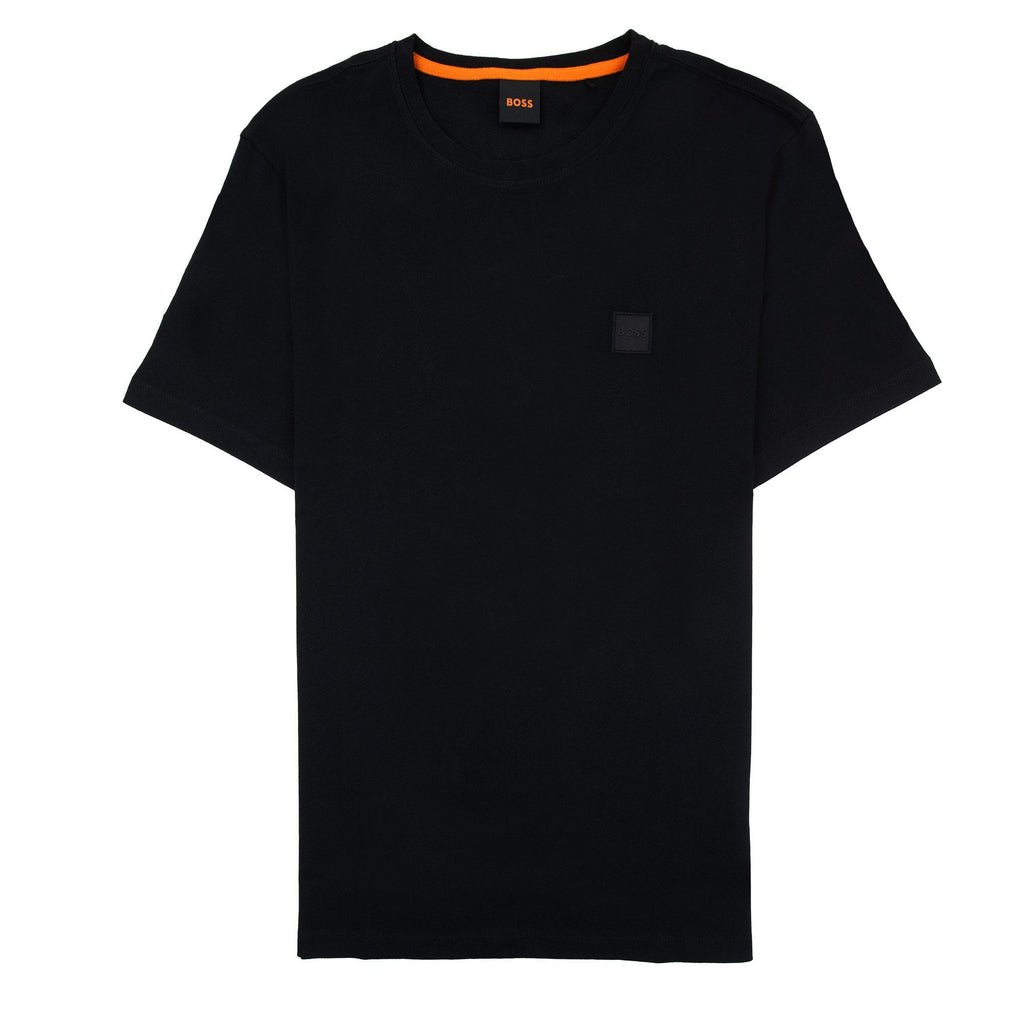 Hugo Boss Tales Logo Patch T Shirt Black 001