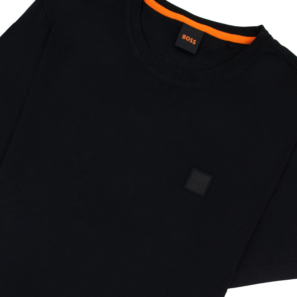 Hugo Boss Tales Logo Patch T Shirt Black 001