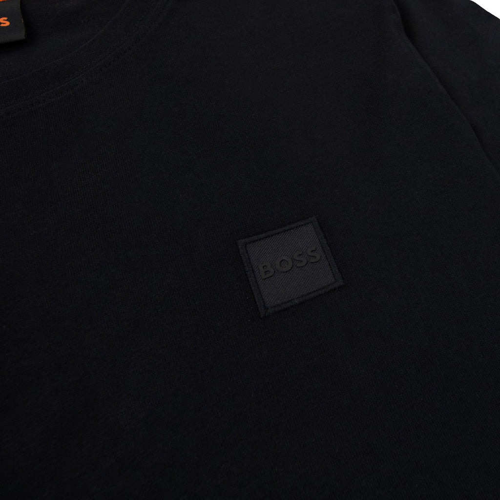 Hugo Boss Tales Logo Patch T Shirt Black 001