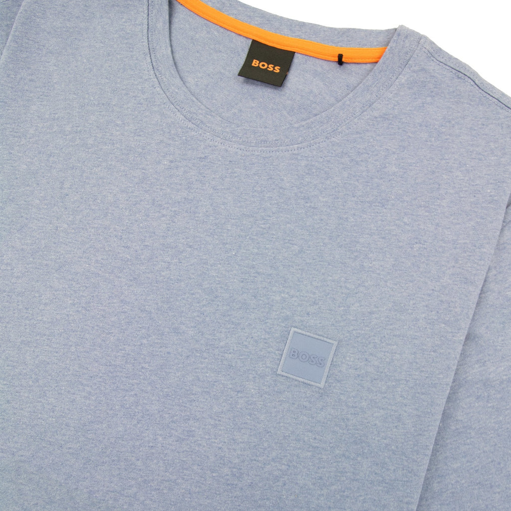 Hugo Boss Tales Logo Patch T Shirt Light Blue 485
