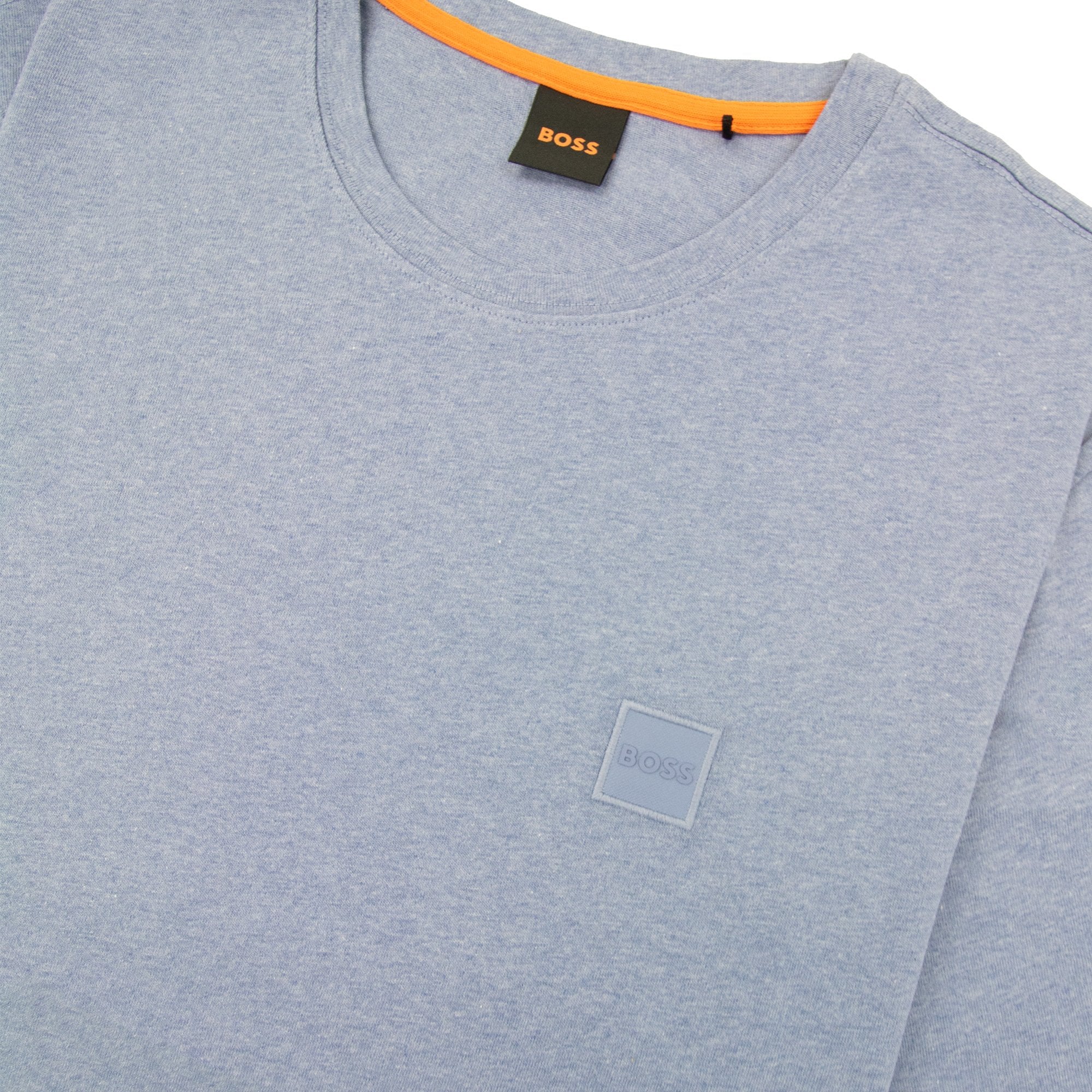 Hugo Boss Tales Logo Patch T Shirt Light Blue 485