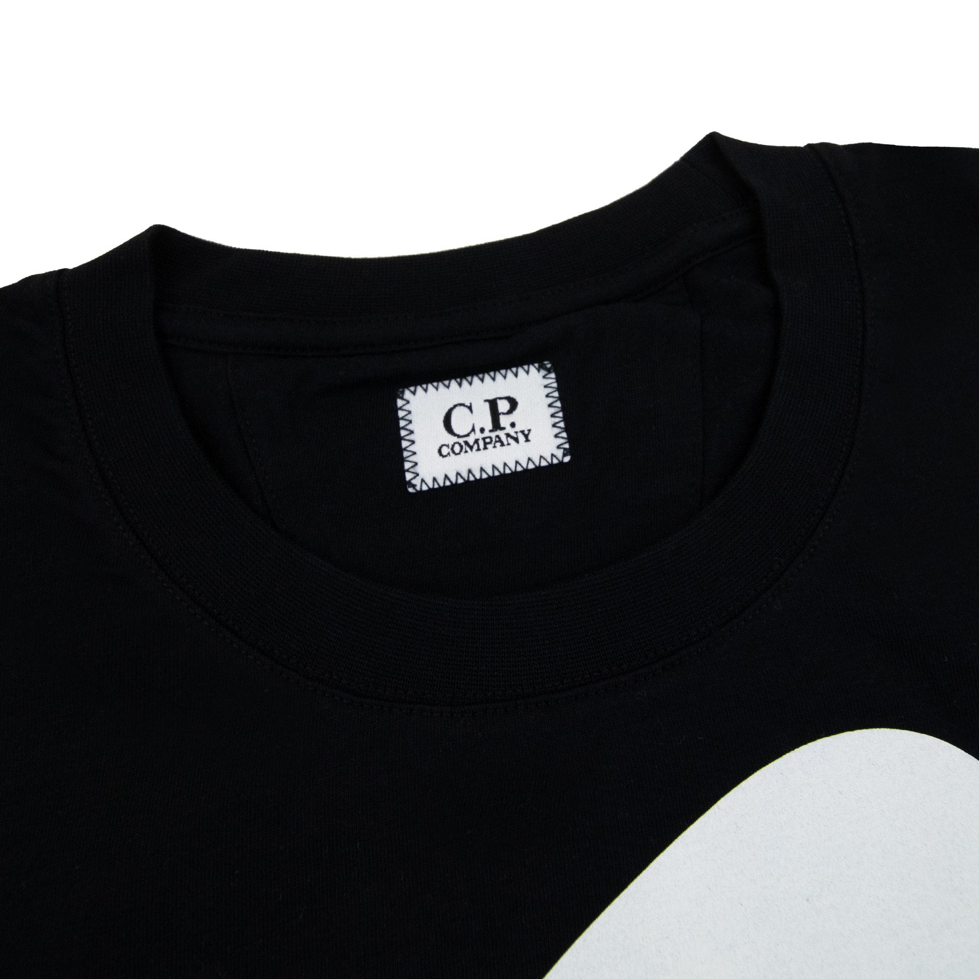 Cp Company 30/1 Relax Logo T Shirt Black 999