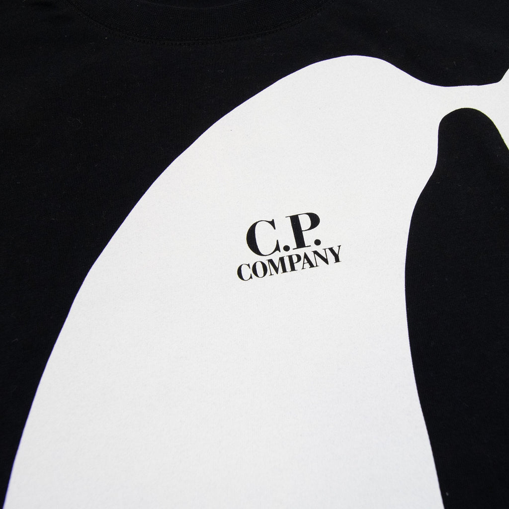 Cp Company 30/1 Relax Logo T Shirt Black 999