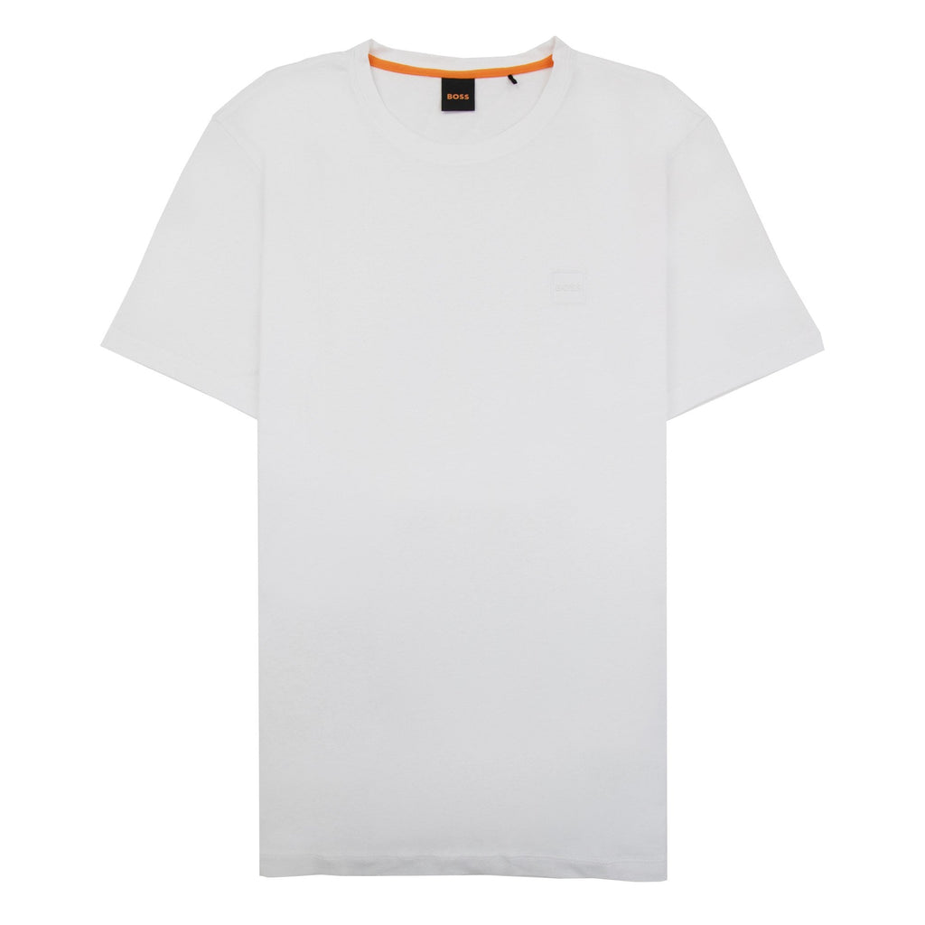 Hugo Boss Tales Logo Patch T Shirt White 100