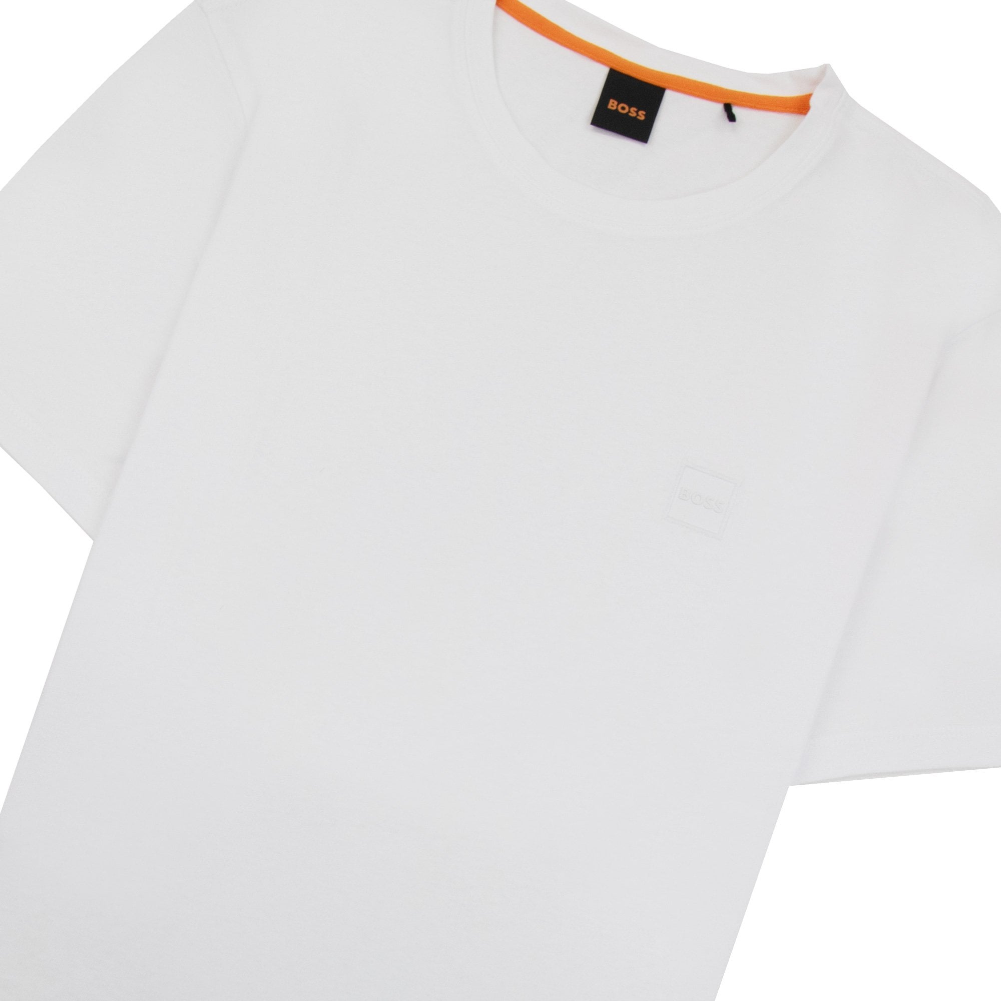Hugo Boss Tales Logo Patch T Shirt White 100