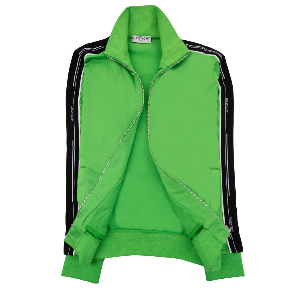 Givenchy Zip Sweatshirt Side Detail Bright Green