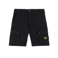 Stone Island L1110 Twill Stretch Tc Cargo Shorts Black V0029