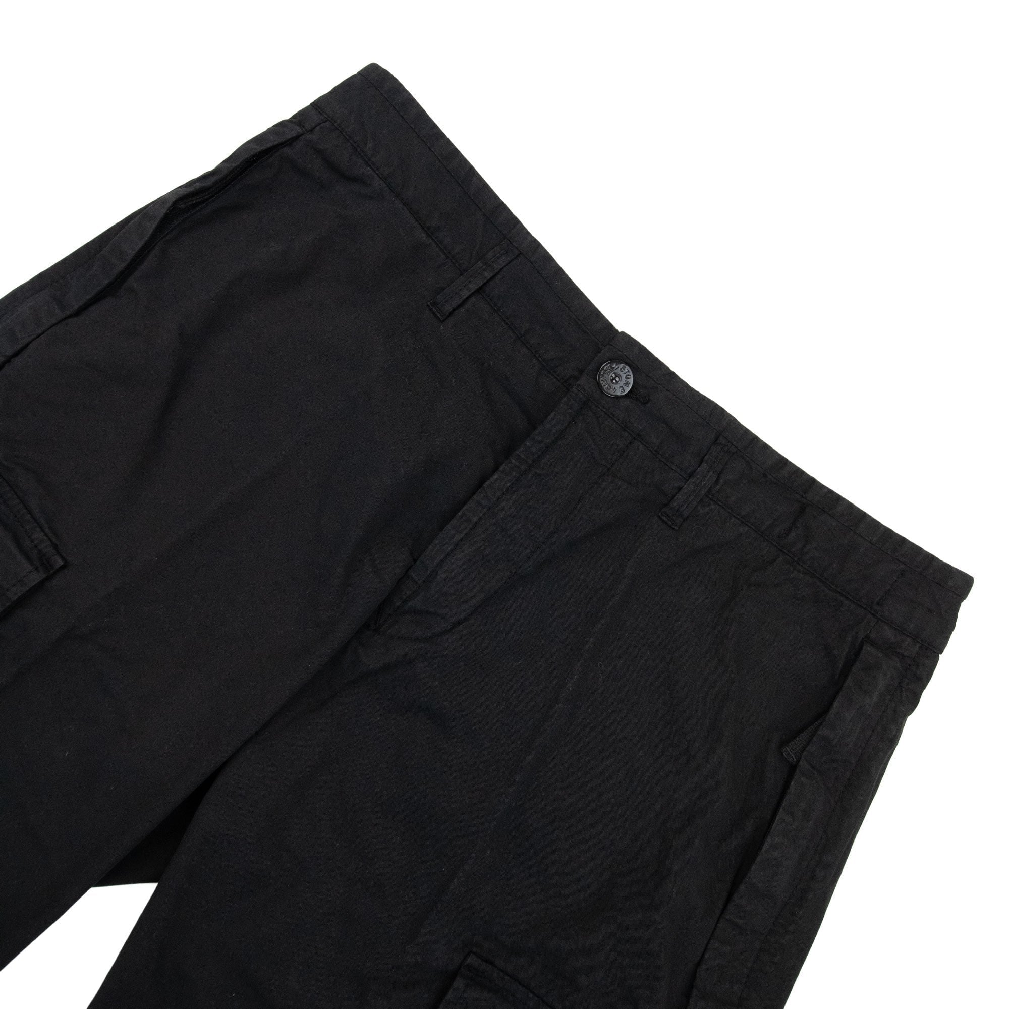 Stone Island L1110 Twill Stretch Tc Cargo Shorts Black V0029