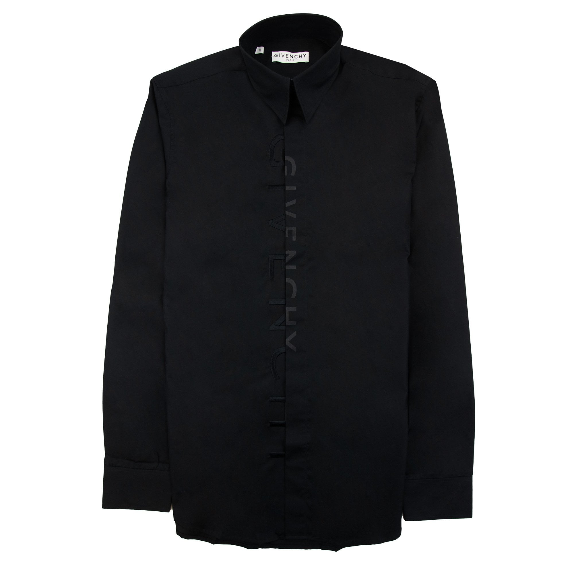 Givenchy Embroidered Split Logo Shirt Black