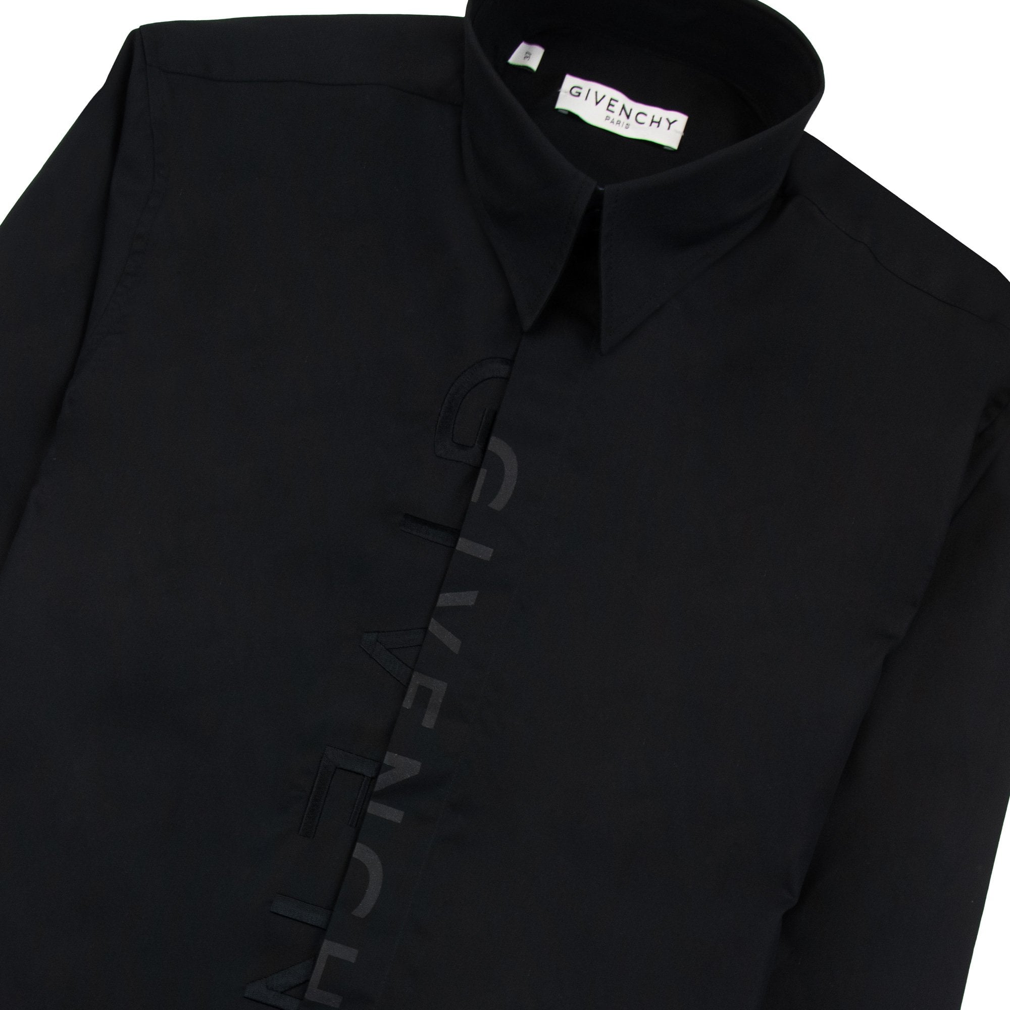 Givenchy Embroidered Split Logo Shirt Black