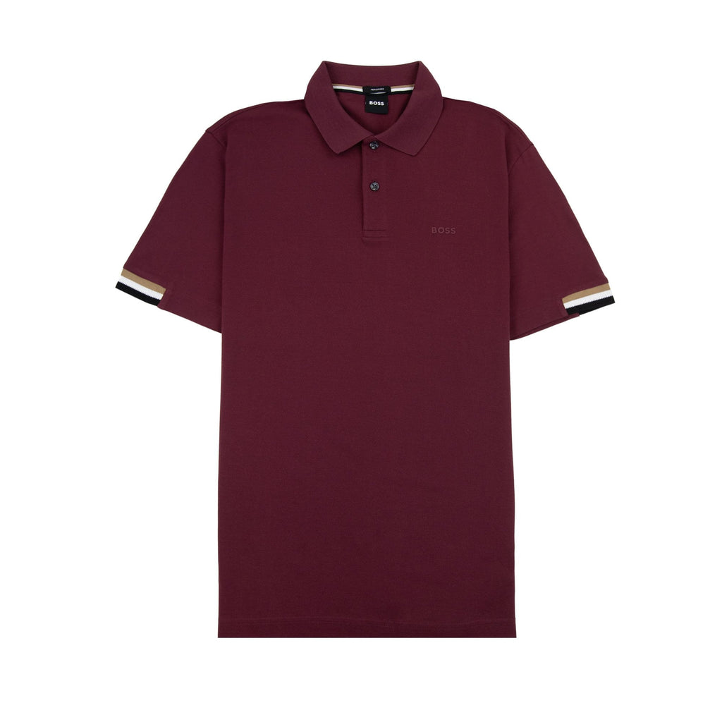 Hugo Boss Parlay 147 Mercerised Polo Shirt Dark Red 603