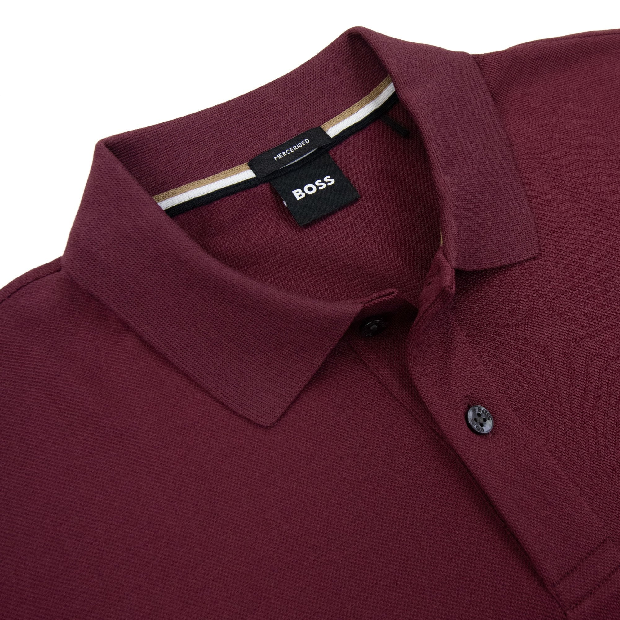 Hugo Boss Parlay 147 Mercerised Polo Shirt Dark Red 603