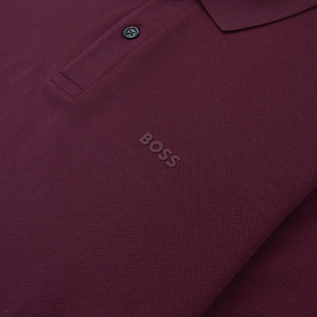 Hugo Boss Parlay 147 Mercerised Polo Shirt Dark Red 603