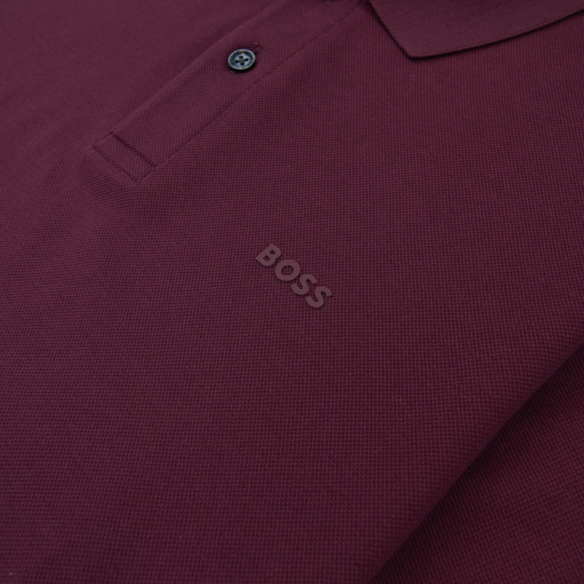 Hugo Boss Parlay 147 Mercerised Polo Shirt Dark Red 603