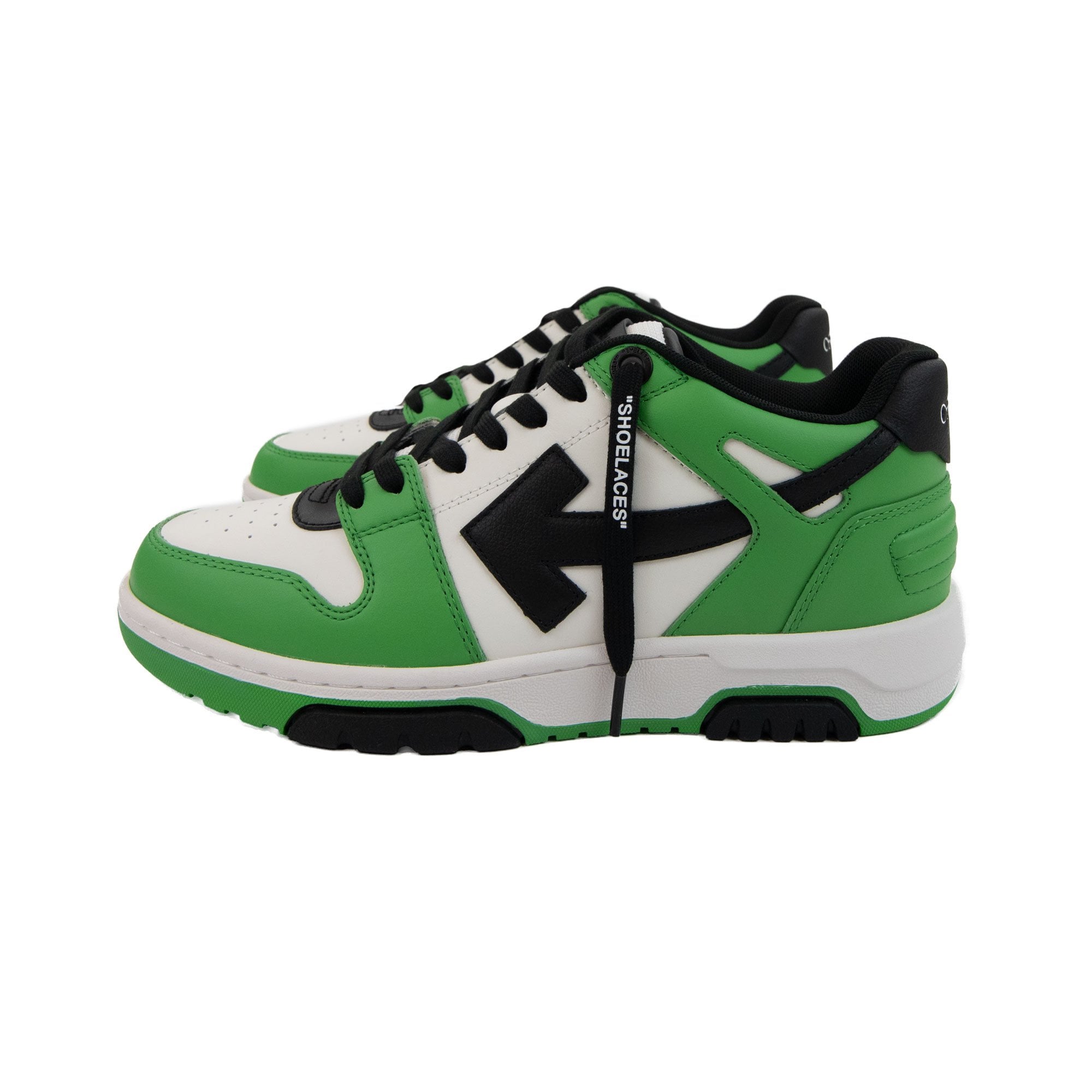 Off White Out Of Office Calf Leather Sneaker Green/Black