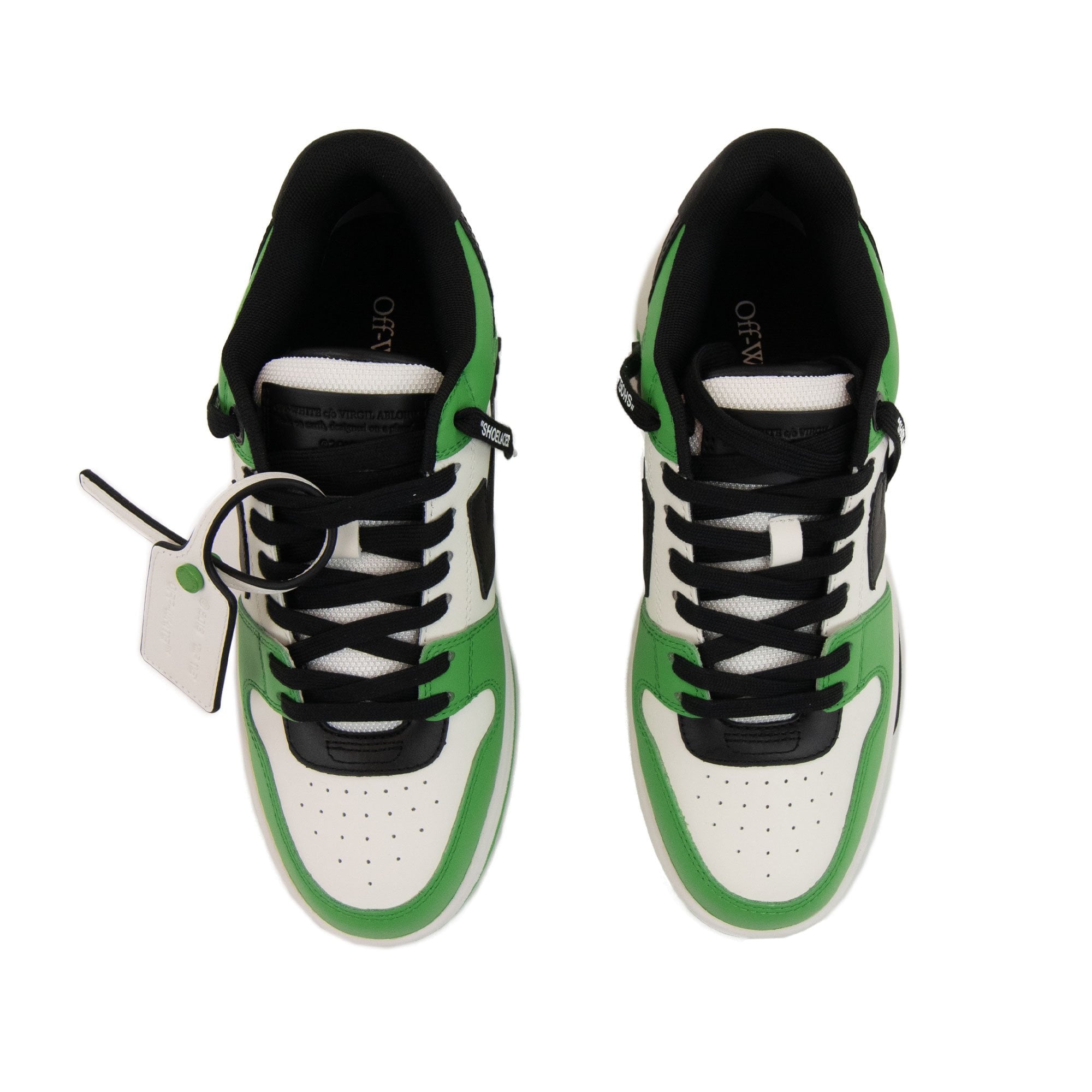 Off White Out Of Office Calf Leather Sneaker Green/Black