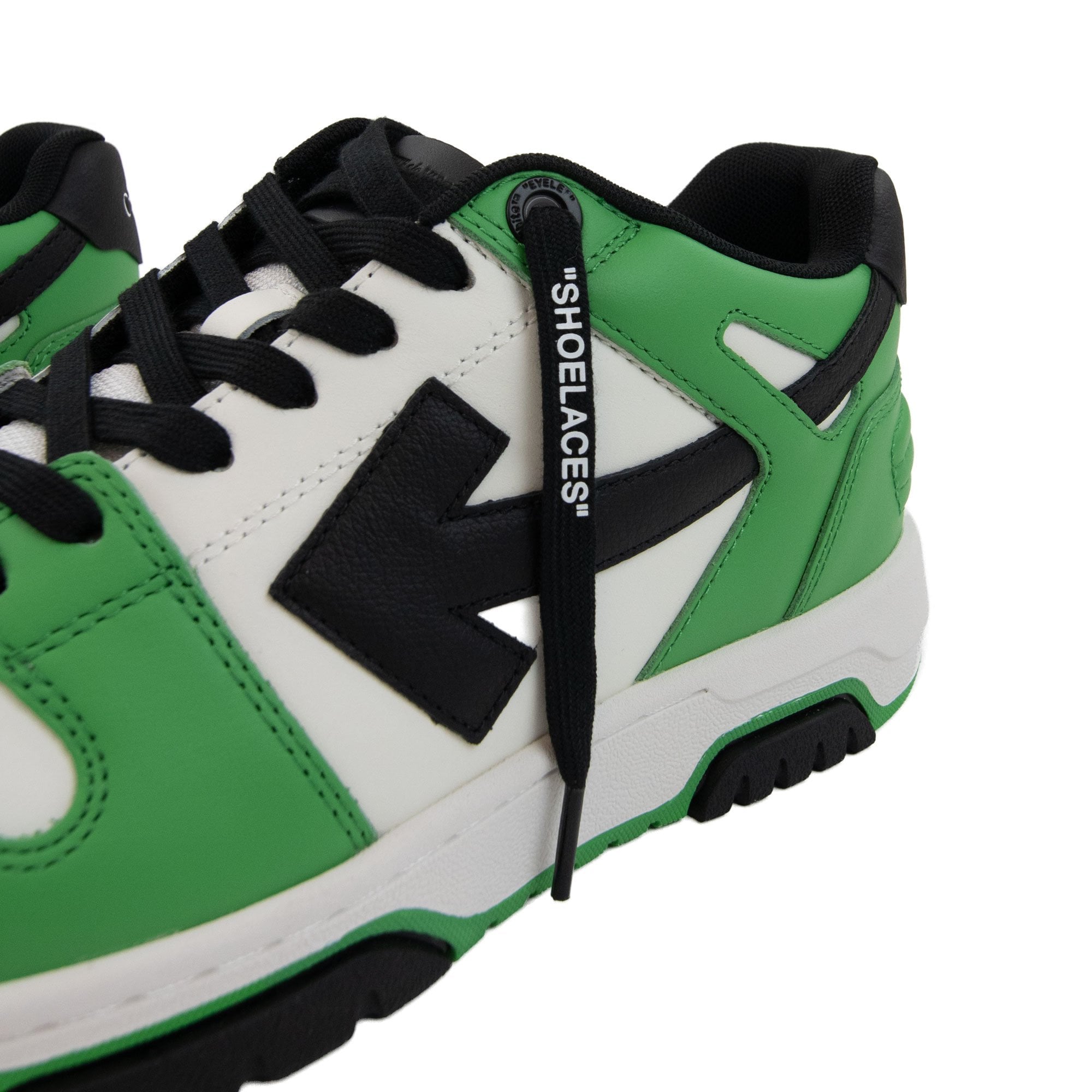 Off White Out Of Office Calf Leather Sneaker Green/Black