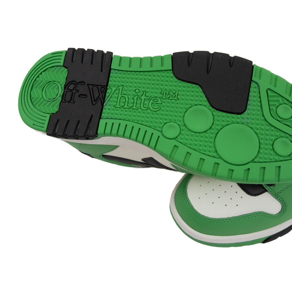 Off White Out Of Office Calf Leather Sneaker Green/Black