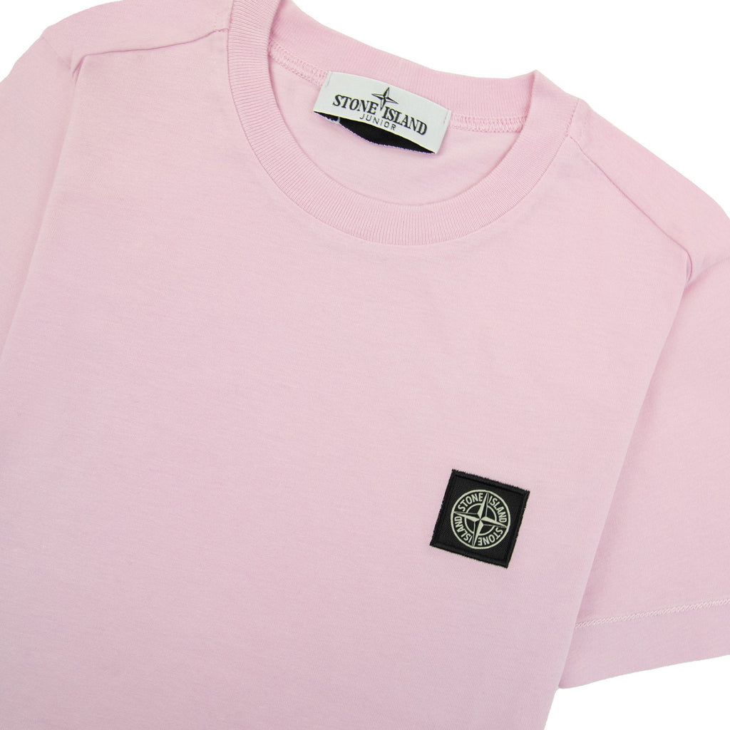 Stone Island Junior Chest Patch T/s Pink V0080