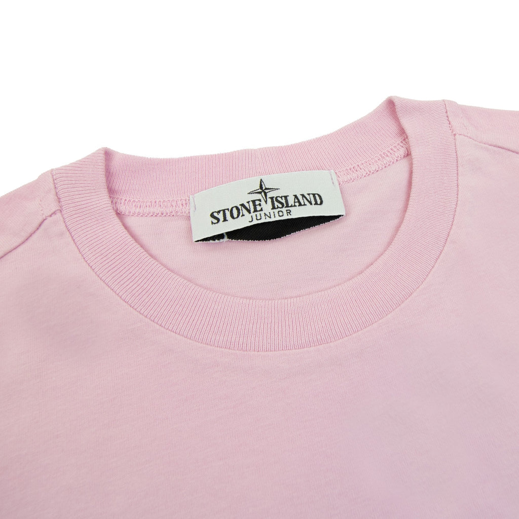 Stone Island Junior Chest Patch T/s Pink V0080
