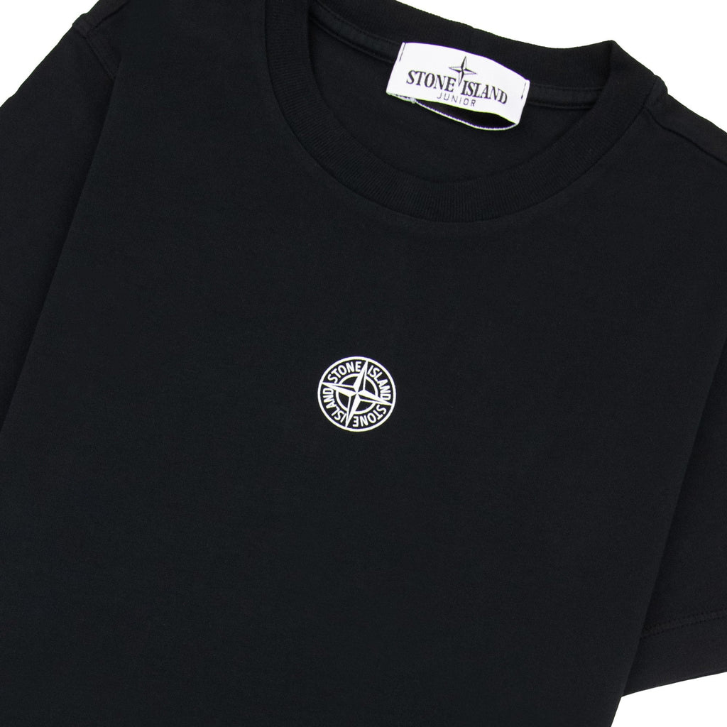 Stone Island Junior 21071 30/1 Starfish Two Print T Shirt Black V0029