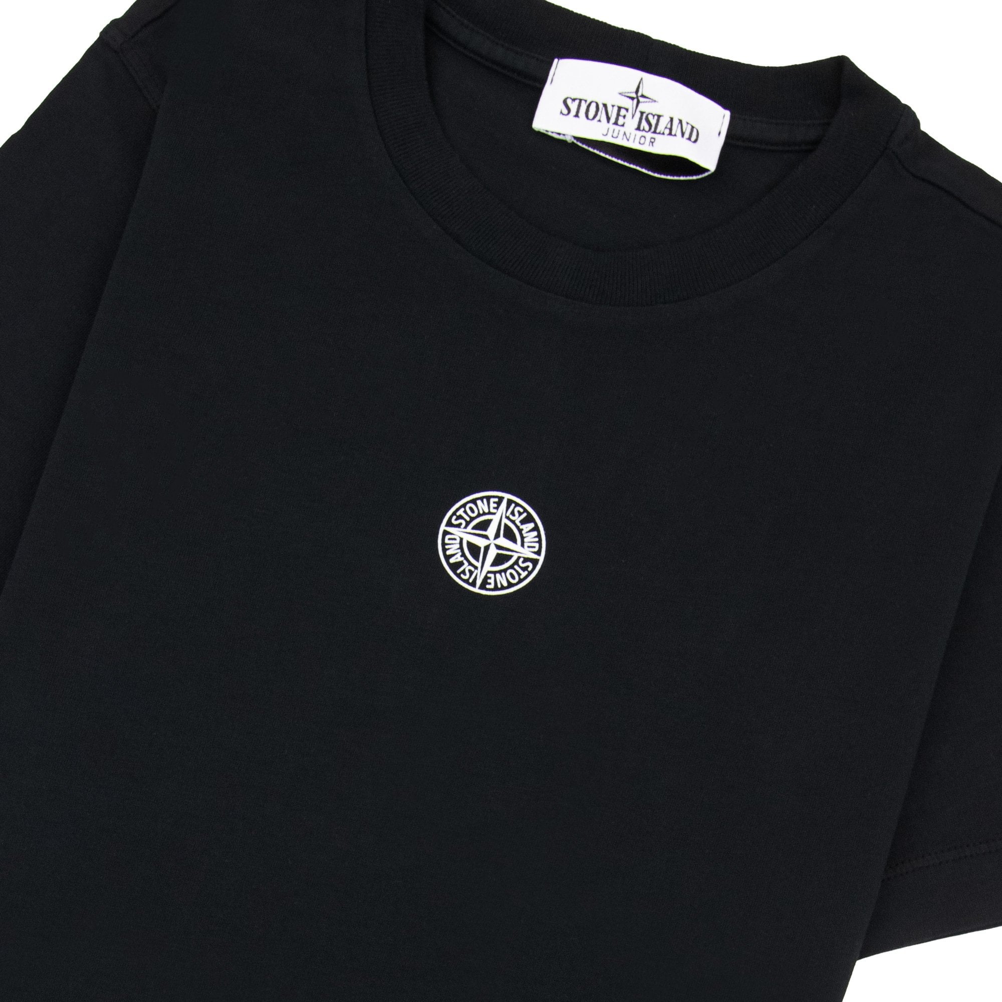 Stone Island Junior 21071 30/1 Starfish Two Print T Shirt Black V0029