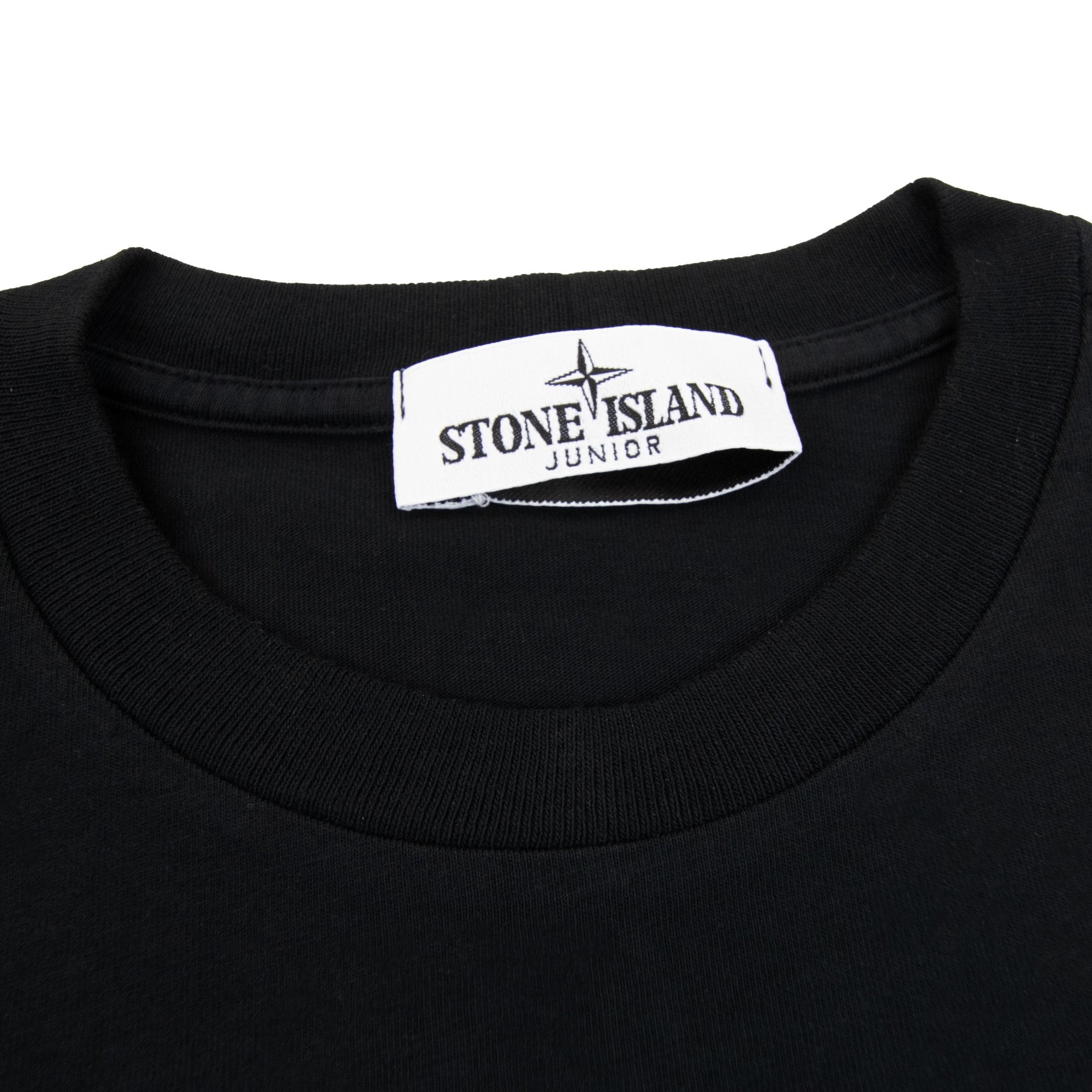 Stone Island Junior 21071 30/1 Starfish Two Print T Shirt Black V0029