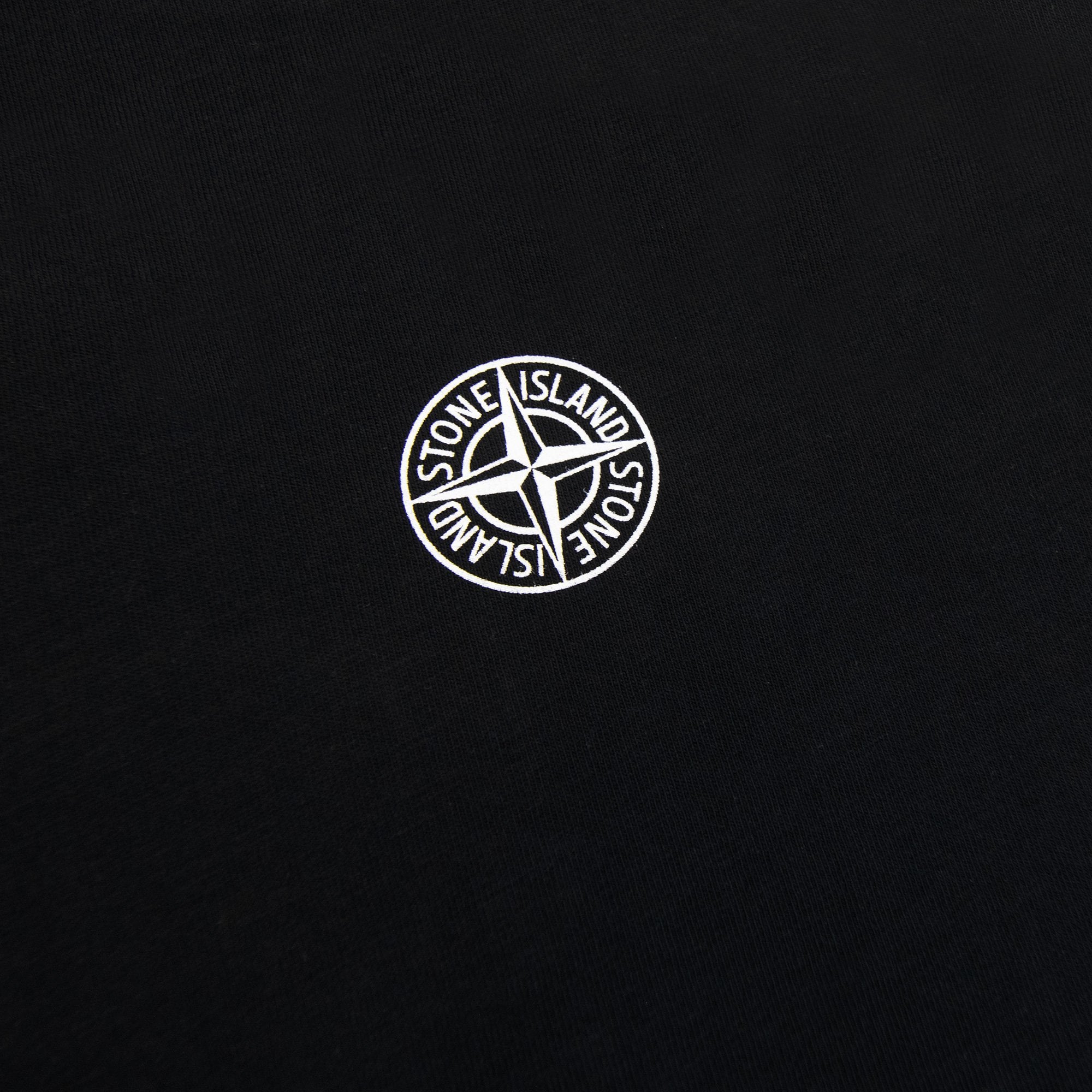 Stone Island Junior 21071 30/1 Starfish Two Print T Shirt Black V0029