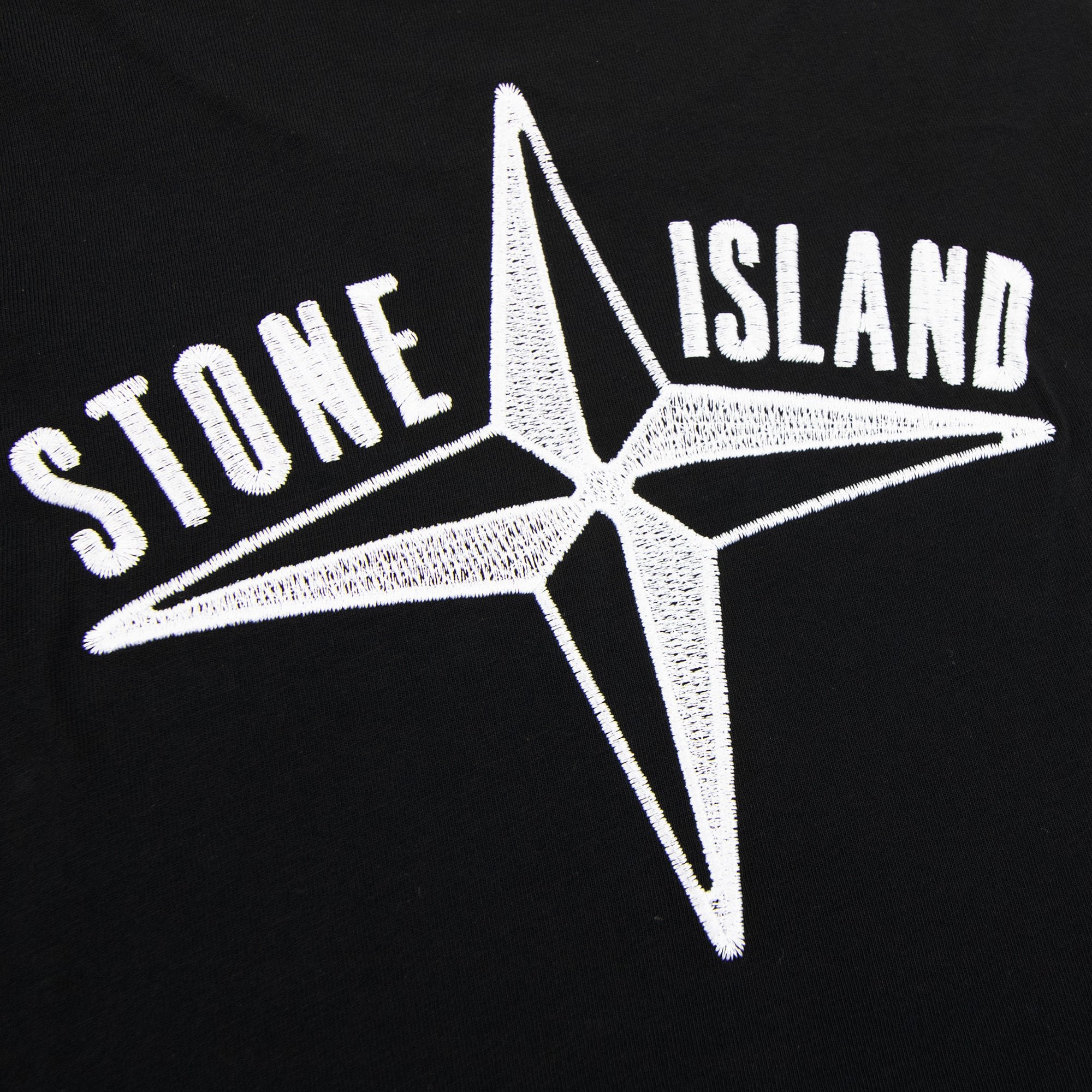 Stone Island Junior 21071 30/1 Starfish Two Print T Shirt Black V0029