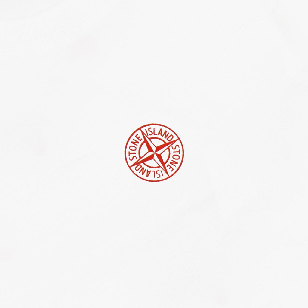 Stone Island Junior 21071 30/1 Starfish Two Print T Shirt White V0001