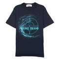 Stone Island Junior 21072 30/1 Surf Two Print T Shirt Navy V0020