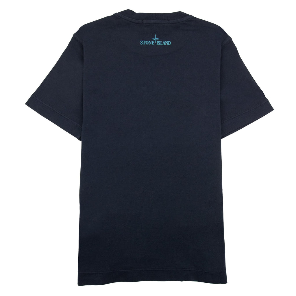 Stone Island Junior 21072 30/1 Surf Two Print T Shirt Navy V0020