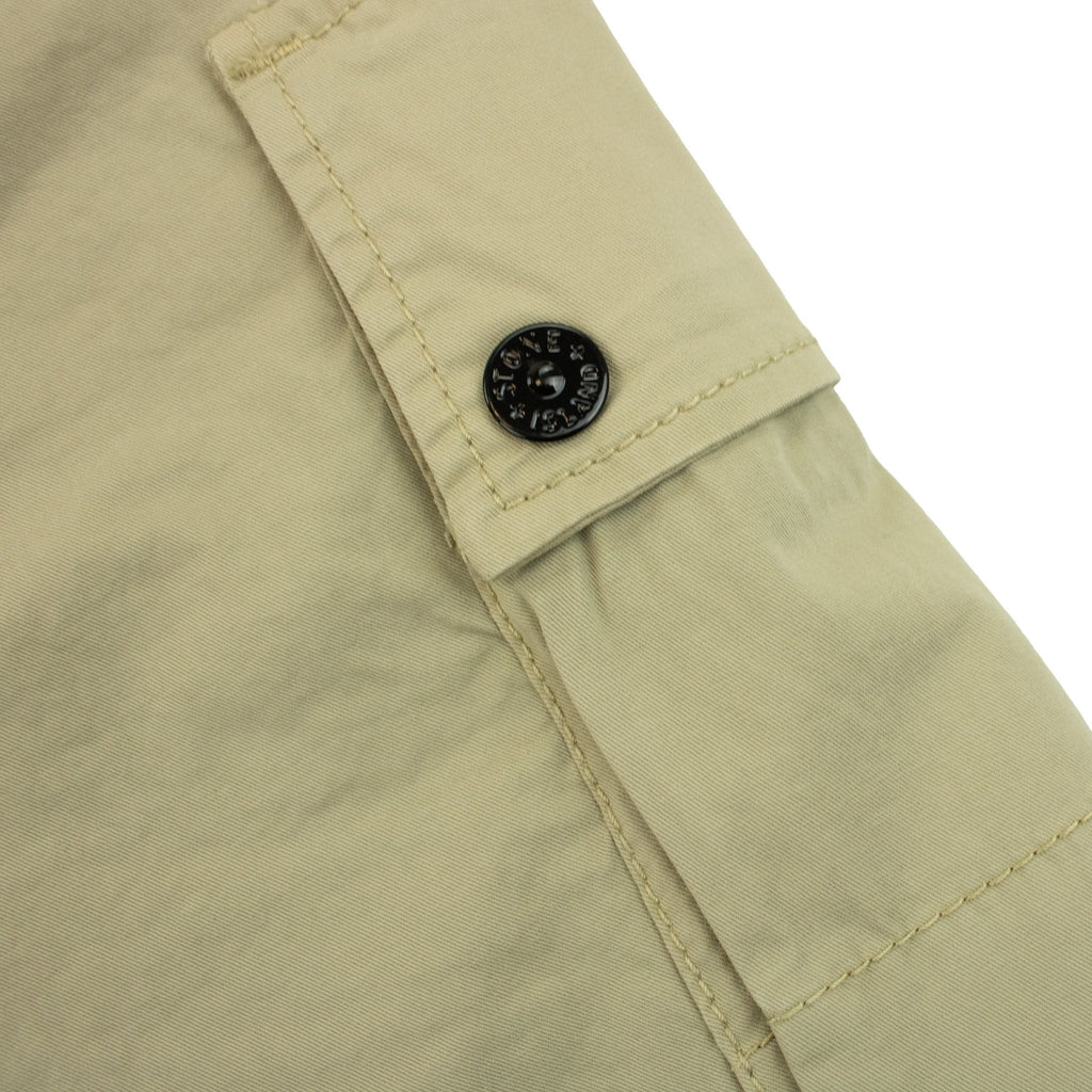 Stone Island L1110 Twill Stretch Tc Cargo Shorts Sand V0095