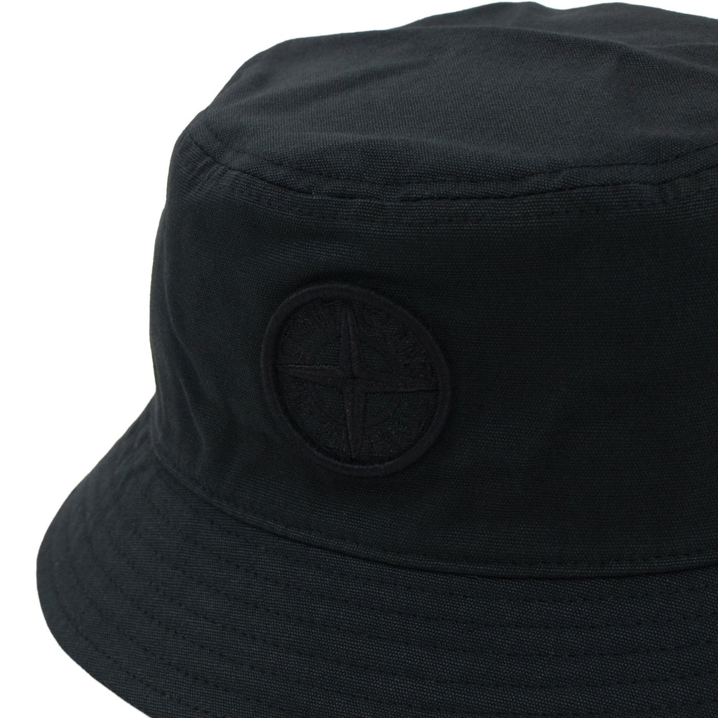 Stone Island Junior 90365 Compass Logo Bucket Hat Black V0029