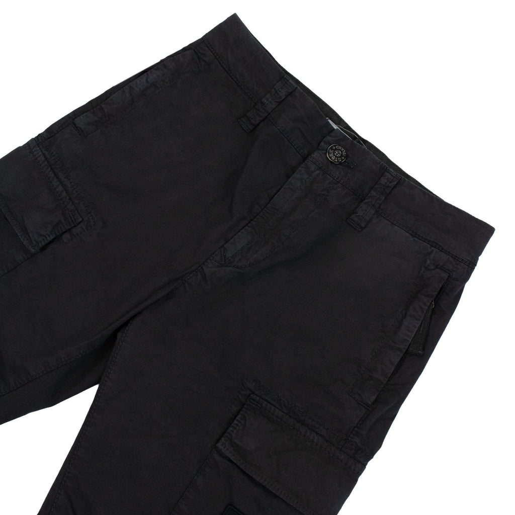 Stone Island Junior L0210 Old Effect Cargo Shorts Black V0129