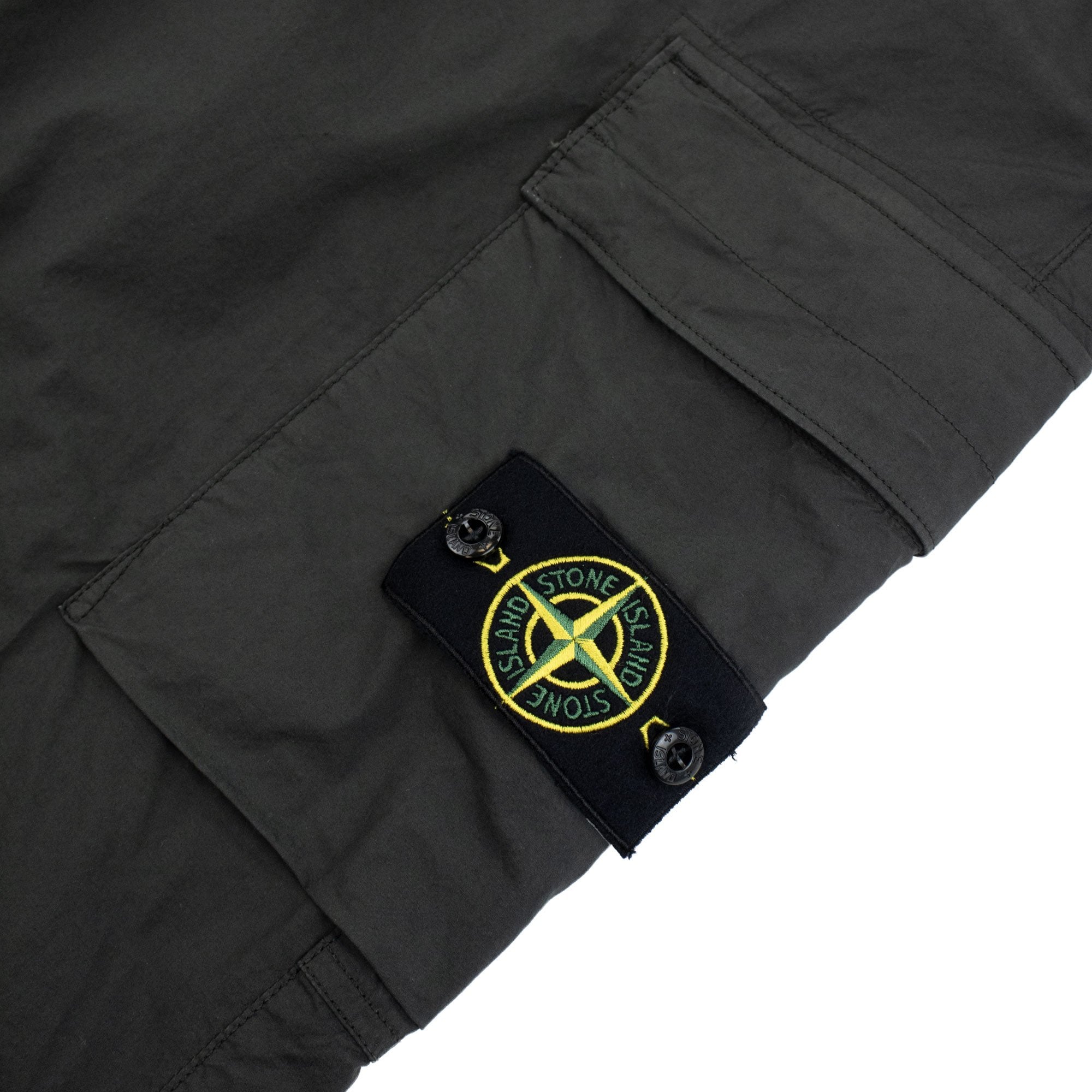 Stone Island 31303 Stretch Cotton Tela Paracadute Garment Dye Charcoal V0065