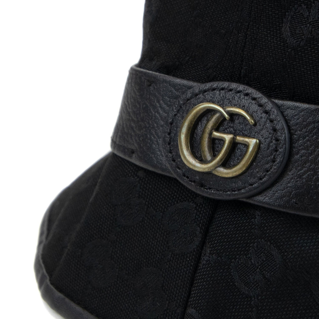 Gucci Gg Monogram Canvas Bucket Hat Black 1060