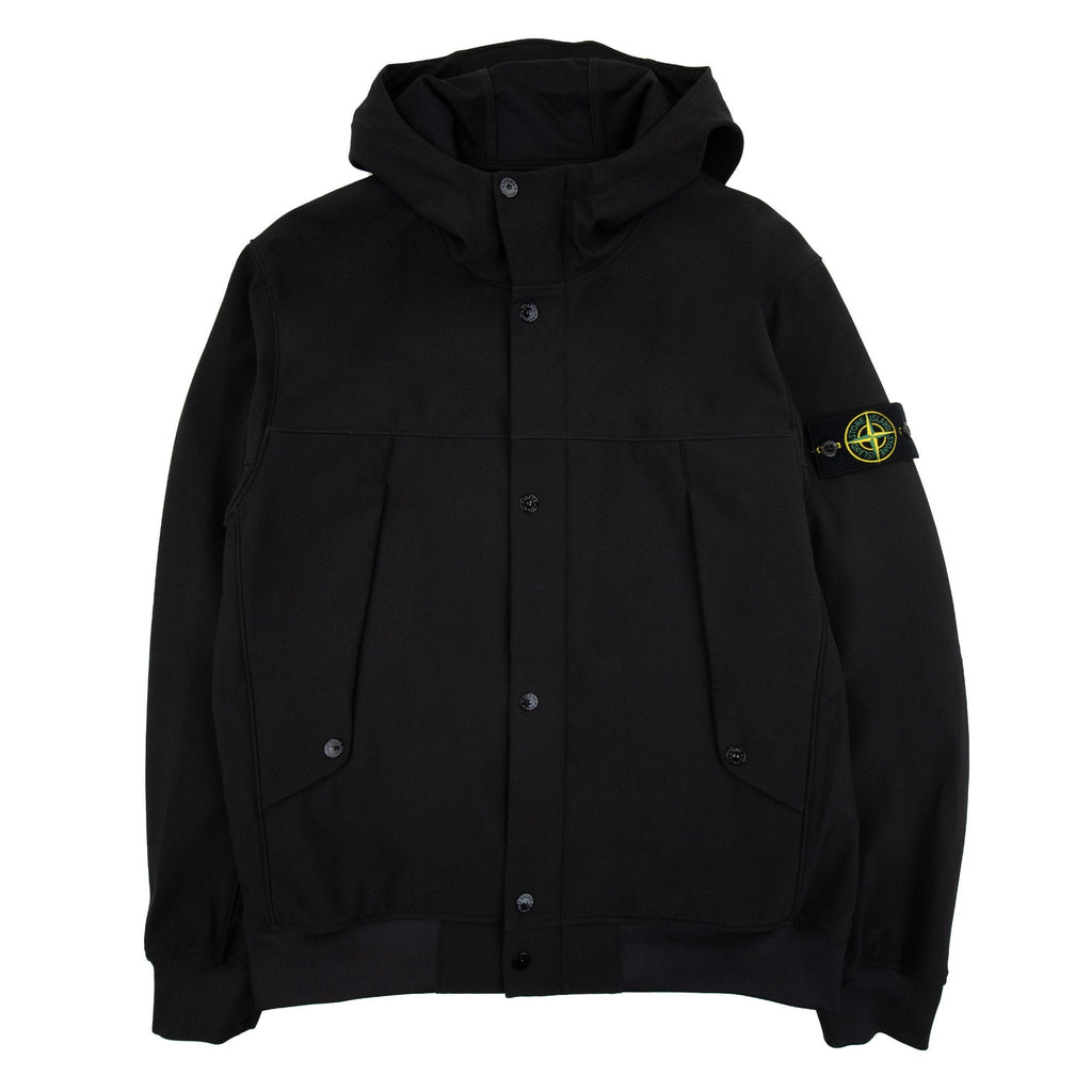 Stone Island 40227 R_e_dye Technology Loght Soft Shell Jacket Black V0029